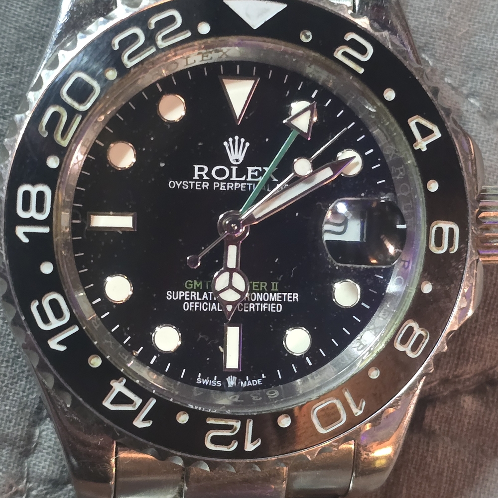 Rolex GMT-Master II Black and Silver Watch